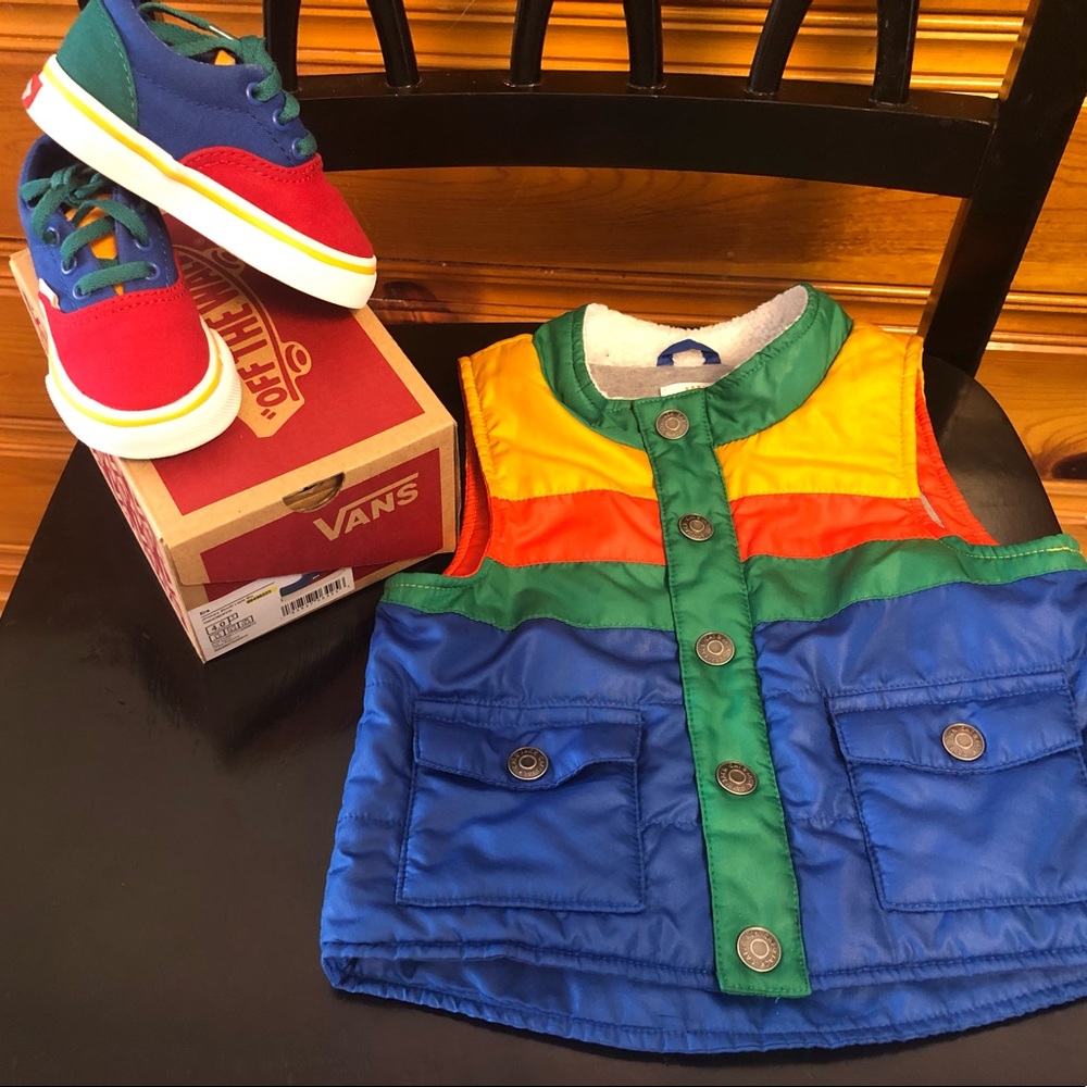 4c Vans with matching vest 12m